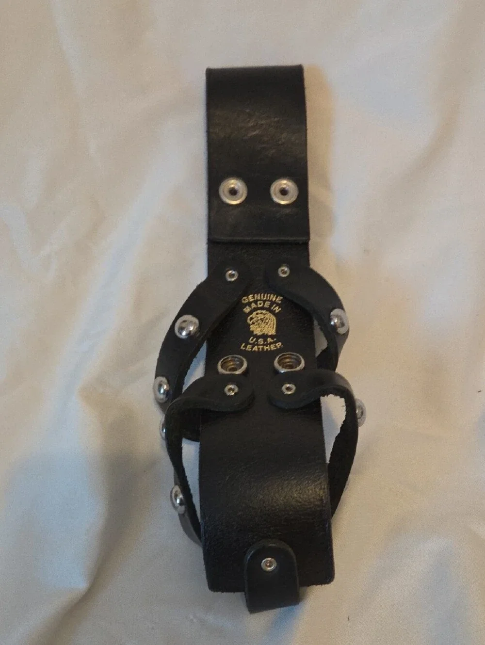 Black Leather Bottle Or CanHolder Belt Loop - Men Accessories